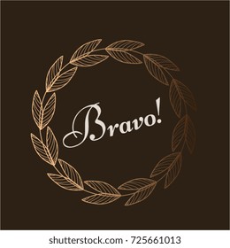 Bravo has mean "congrats", Beautiful greeting card poster