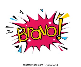 Bravo has mean congrats, Beautiful greeting card poster vector