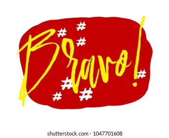 bravo has mean congrats, sign with red comic pop art label