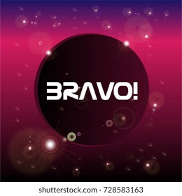 Bravo has mean Congrats,Beautiful greeting card poster