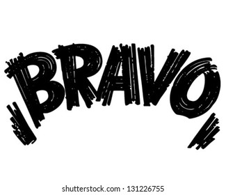 Bravo Header - Retro Clip Art Illustration