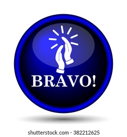 Bravo icon. Internet button on white background. EPS10 vector