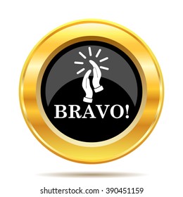 Bravo icon. Internet button on white background. EPS10 vector.
