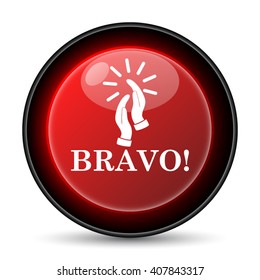 Bravo icon. Internet button on white background. EPS10 vector