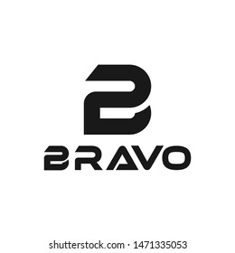 Bravo - Letter B Logo With Number Two Concept