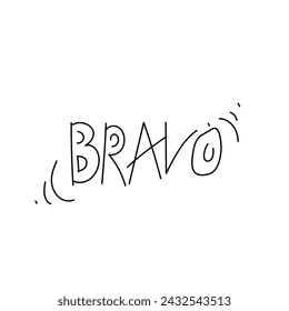 Bravo lettering text illustration design.
