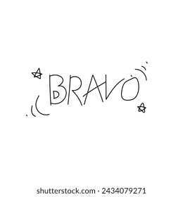 Bravo lettering text illustration design.
