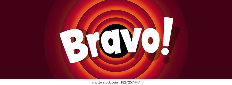 Bravo ! On Red Background