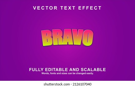 BRAVO style editable text effect