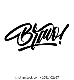 Bravo Text Calligraphy Stock Vector (Royalty Free) 1081402637 ...