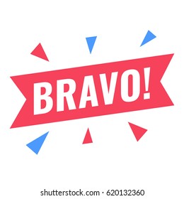 Bravo. Vector flat illustration on white background.