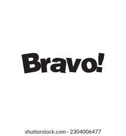 Bravo. Vector handwritten lettering banner.