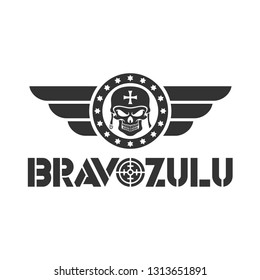bravo zulu design logo template