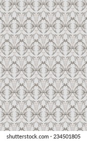 Brawn Pattern damask wallpaper for interior