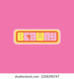 Brawny logo graphic design typography minimalist vector