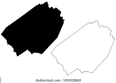 Braxton County, State of West Virginia (U.S. county, United States of America, USA, U.S., US) map vector illustration, scribble sketch Braxton map
