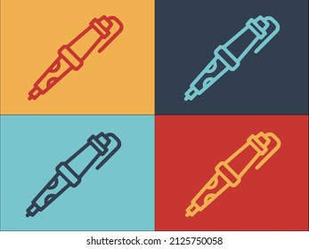 Braze Soldering Logo Template, Simple Flat Icon of soldering,metal,technology