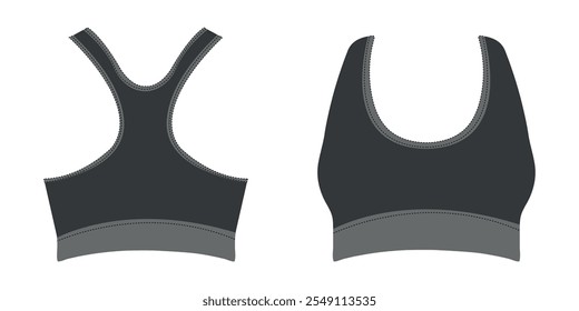 brazer front and backside illustration for sports and gym women and girls