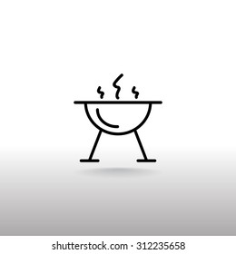 brazier for barbecue icon