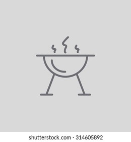brazier for barbecue icon