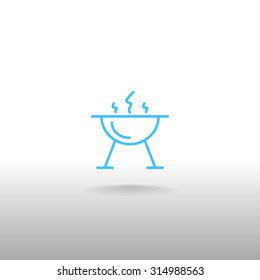 brazier for barbecue icon
