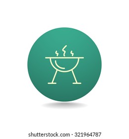 brazier for barbecue icon