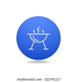 brazier for barbecue icon