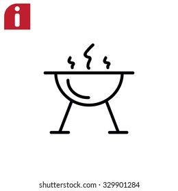 brazier for barbecue icon