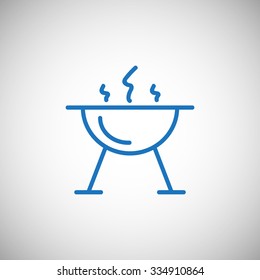 brazier for barbecue icon
