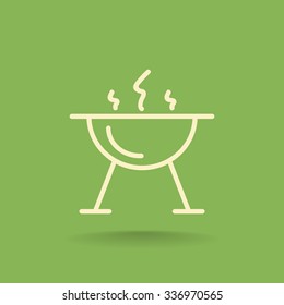 brazier for barbecue icon