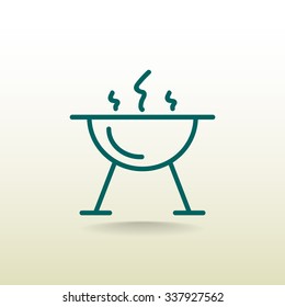 brazier for barbecue icon