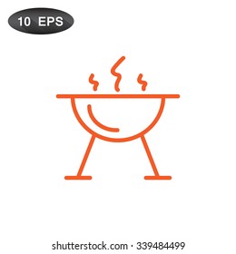 brazier for barbecue icon
