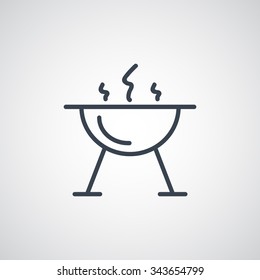 brazier for barbecue icon