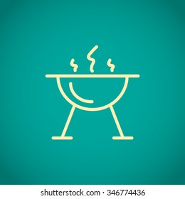 brazier for barbecue icon