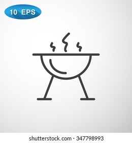 brazier for barbecue icon