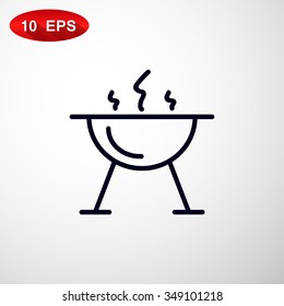 brazier for barbecue icon