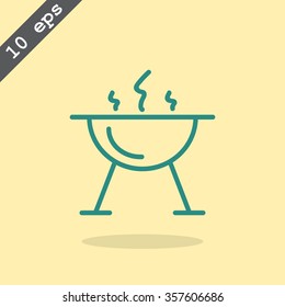 brazier for barbecue icon