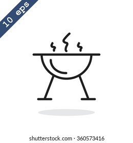 brazier for barbecue icon