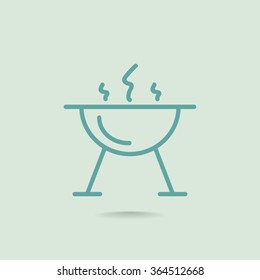 brazier for barbecue icon