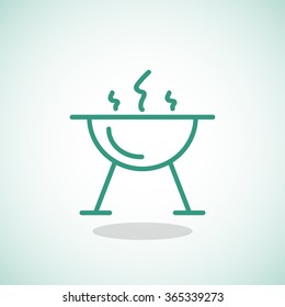 brazier for barbecue icon