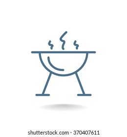 brazier for barbecue icon