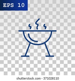 brazier for barbecue icon