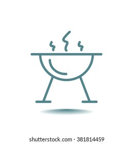 brazier for barbecue icon