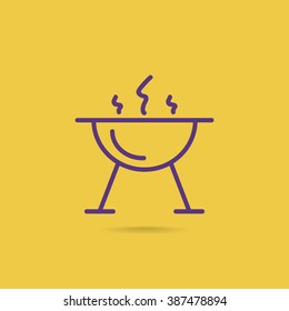 brazier for barbecue icon