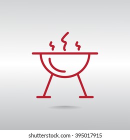 brazier for barbecue icon