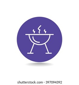 brazier for barbecue icon