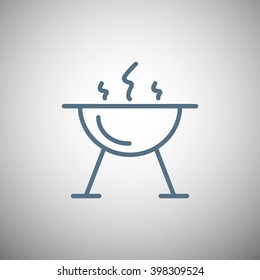 brazier for barbecue icon