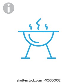 brazier for barbecue icon