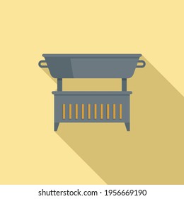 Brazier barbecue icon. Flat illustration of Brazier barbecue vector icon for web design
