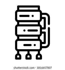 brazier equipment line icon vector. brazier equipment sign. isolated contour symbol black illustration